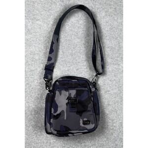 LUG Infinity Can Can Crossbody Bag Nylon RFID Convertible Blue/Gray Camo READ